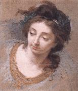 VIGEE-LEBRUN, Elisabeth Woman's Head iy Sweden oil painting artist